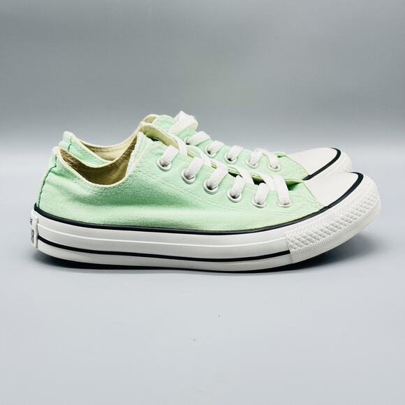 Converse Shoes Womens 7 Mint Green Canvas Low Top Chuck Taylor All Star Sneaker - Picture 1 of 12